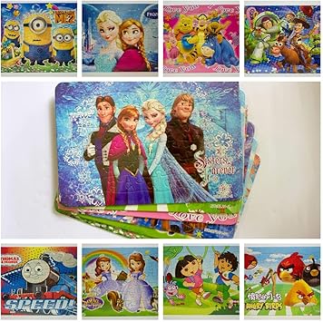 Gifts Collection Kids Animated Cartoon Character Puzzle Specially Designed for Boys Girls for Increasing Logical Skills- Pack of 6