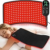 Ezona Red Light Therapy Pad for Body Pain, 24 x 12 inch Large Infrared Light Therapy with 660/ 850nm for Back Relief, High-Output 242 LEDs Light with Remote Control for Shoulder Waist Knee Muscle