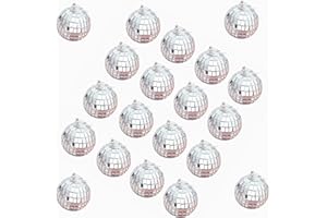 Kuanfine 24 Pcs 2 inch Mirror Balls Disco Ball Ornaments for Christmas Tree Wedding Birthday Party Favor