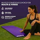 KAYMAN Exercise Yoga Mat Non Slip Purple 183 x 60 cm 8mm Carry Straps view 2