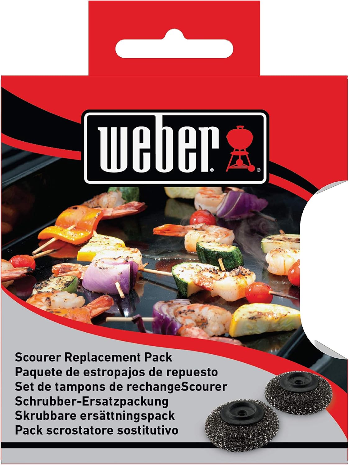 Weber Plancha Scourer Replacement Heads/BBQ Cleaning Accessory, Removes Stubborn Grease & Food Residue from Barbecue Planchas - Image 3