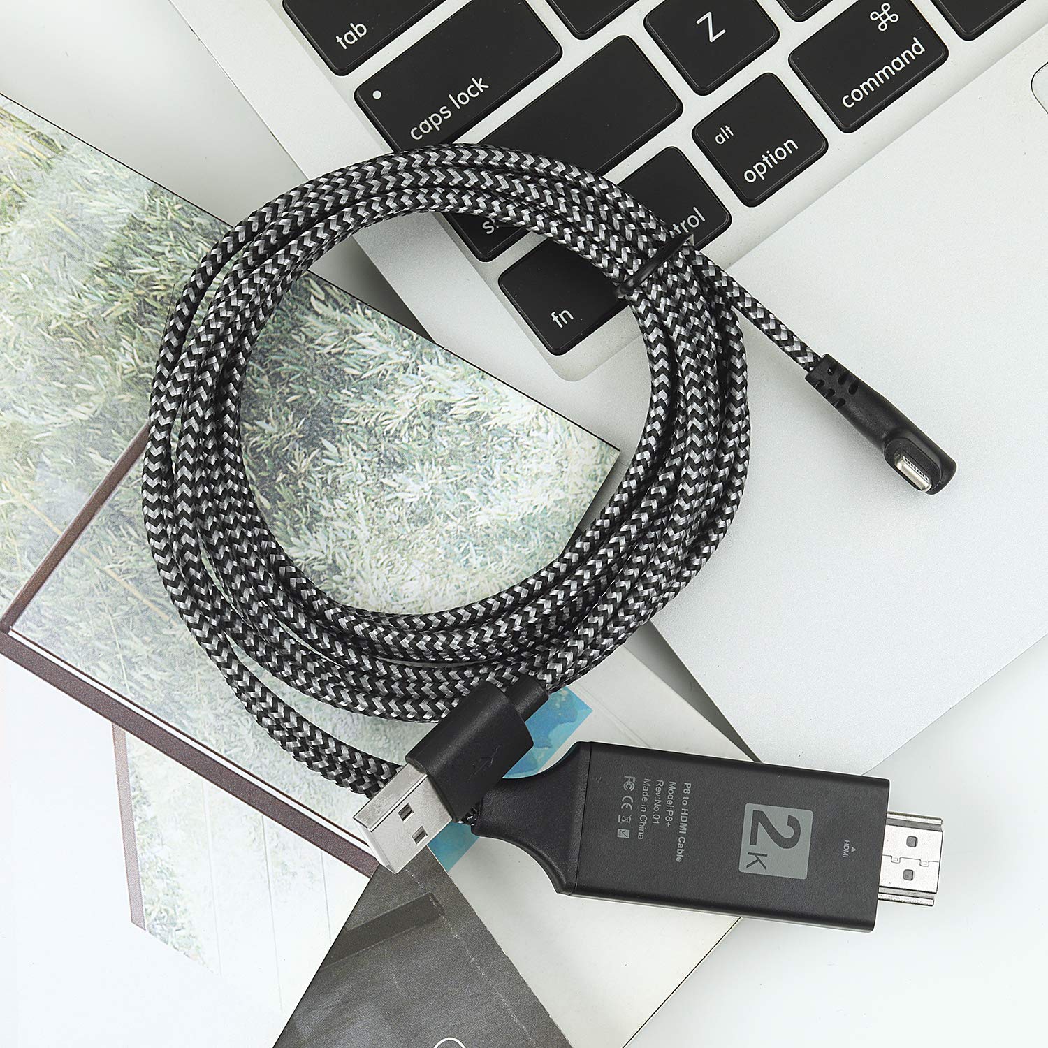 Cavo Phone HDMI 6FT/2M Adattatore HDMI 1080P HDTV MHL Mirroring sulla Casa Teatro/Proiettore/TV/Adatto per Phone XR/XS Max/XS/X/8/8 Plus/7/7 Plus/6s /6 - Fino a iOS 12 Kdely …