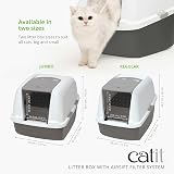 Catit Large Hooded Grey Litter Box with Airsift Filter System view 7