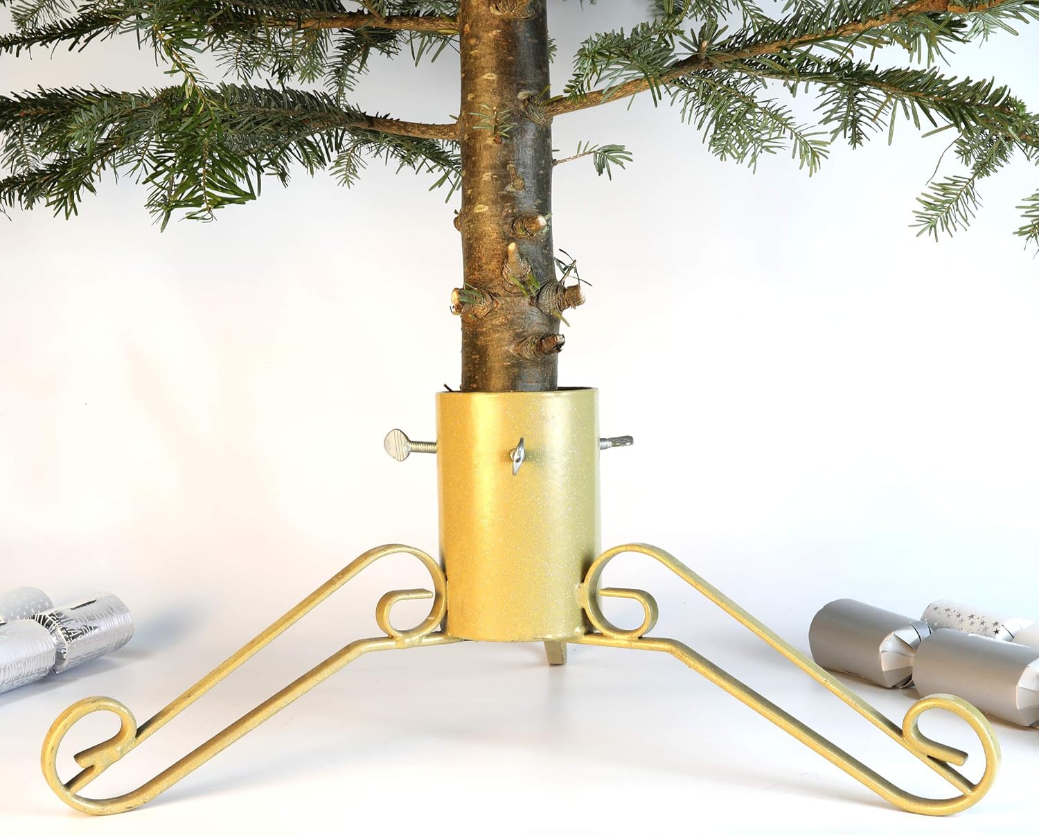 Bosmere G453 4 inch Christmas Tree Stand Gloss, Gold BigaMart