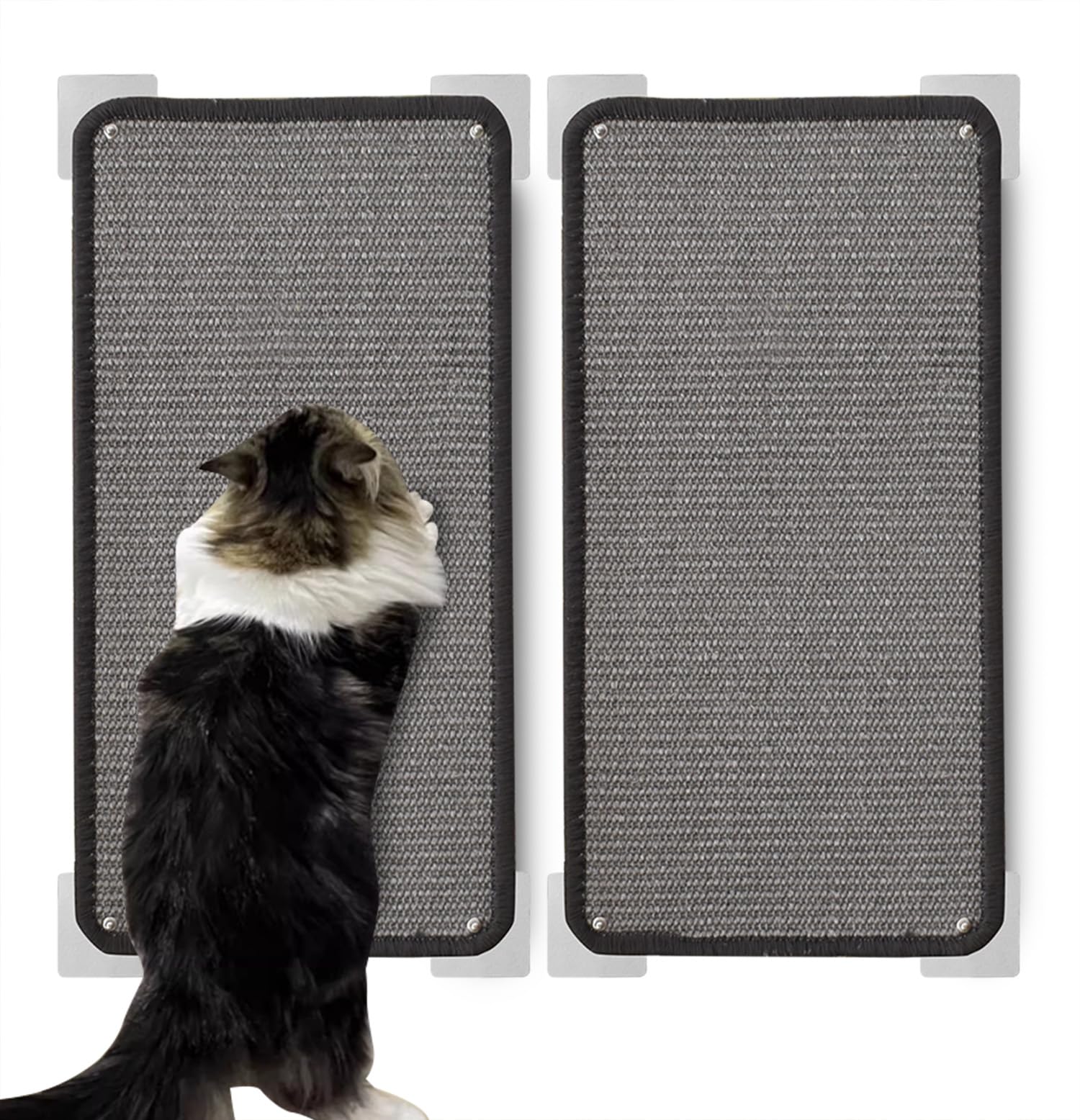 MIAOGE® Pack of 2 Cat Wall Scratching Mats, Sisal Cat Scratching Boards, Modern Style, Indoor Use