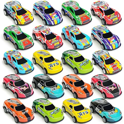 20 Pack Inch Metal Pull Back Toy Cars, Toys for Boys Girls Toddlers  Years Old, Party Favors Cars, Race Cars Vehicles,Goodie Bag