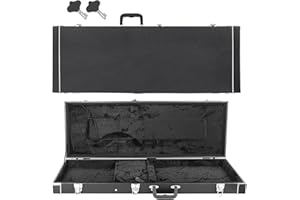 LETSROCK Electric Guitar Hard Shell Case, 39-Inch Standard Electric Guitar Hardshell Carrying Case for KST/KTL/170 Model with Lock Latch Padding (Black)