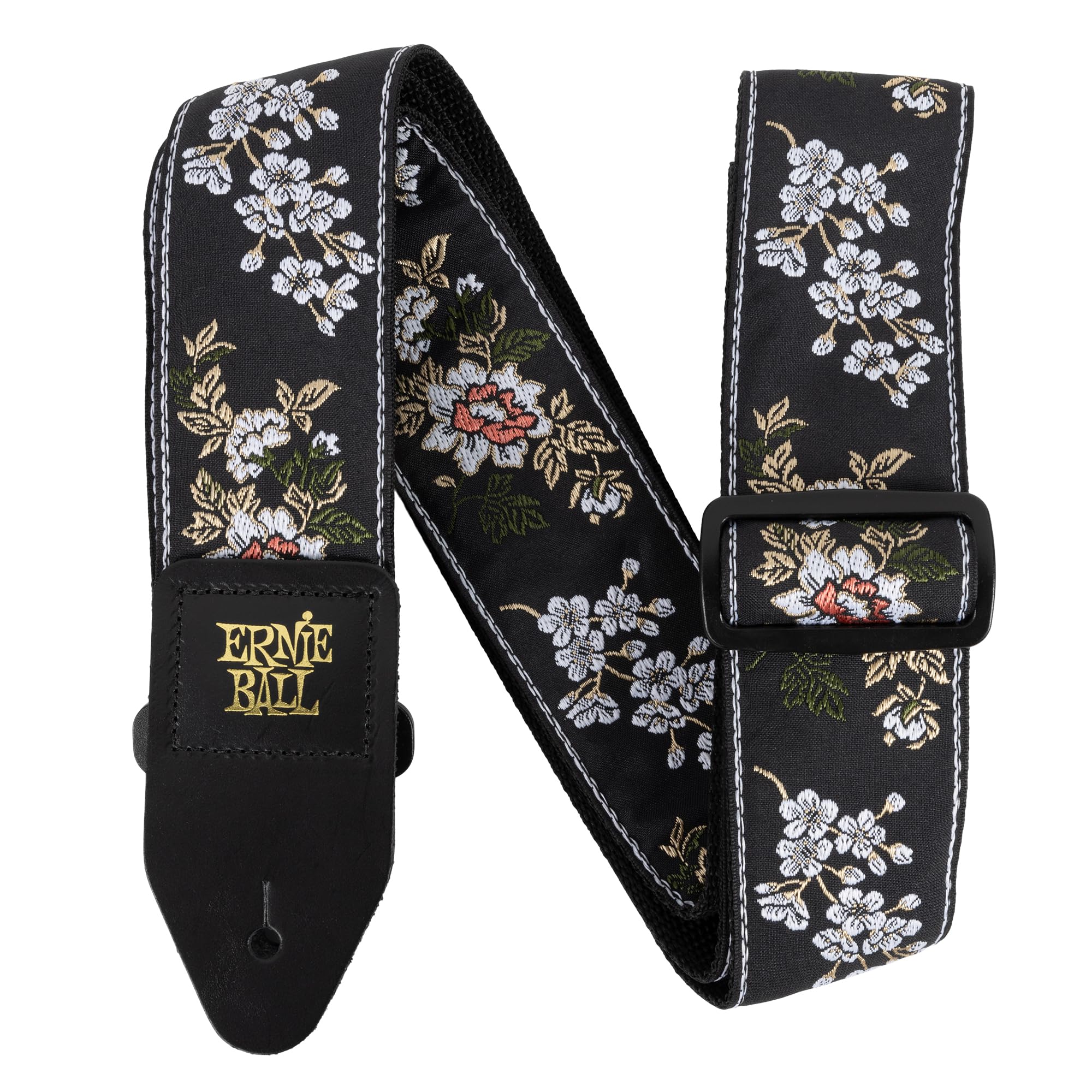 Ernie Ball Jacquard Guitar/Bass Strap - White Blossom