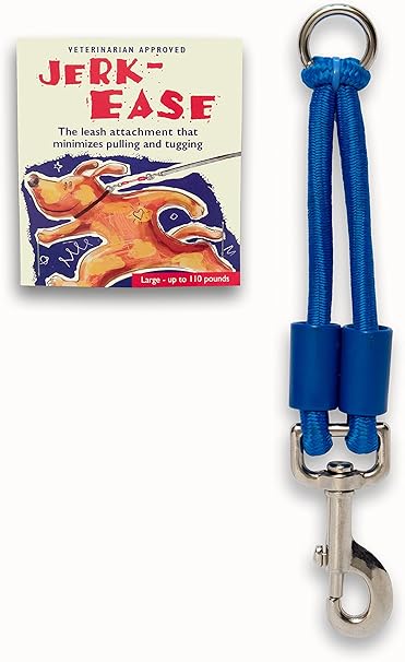 Amazon Com Jerk Ease Bungee Dog Leash Extension Large Blue Pet Leashes Pet Supplies