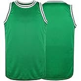 Blank Basketball Jersey Reversible Men's Mesh Athletic Sports Shirts Training Practice S-3XL