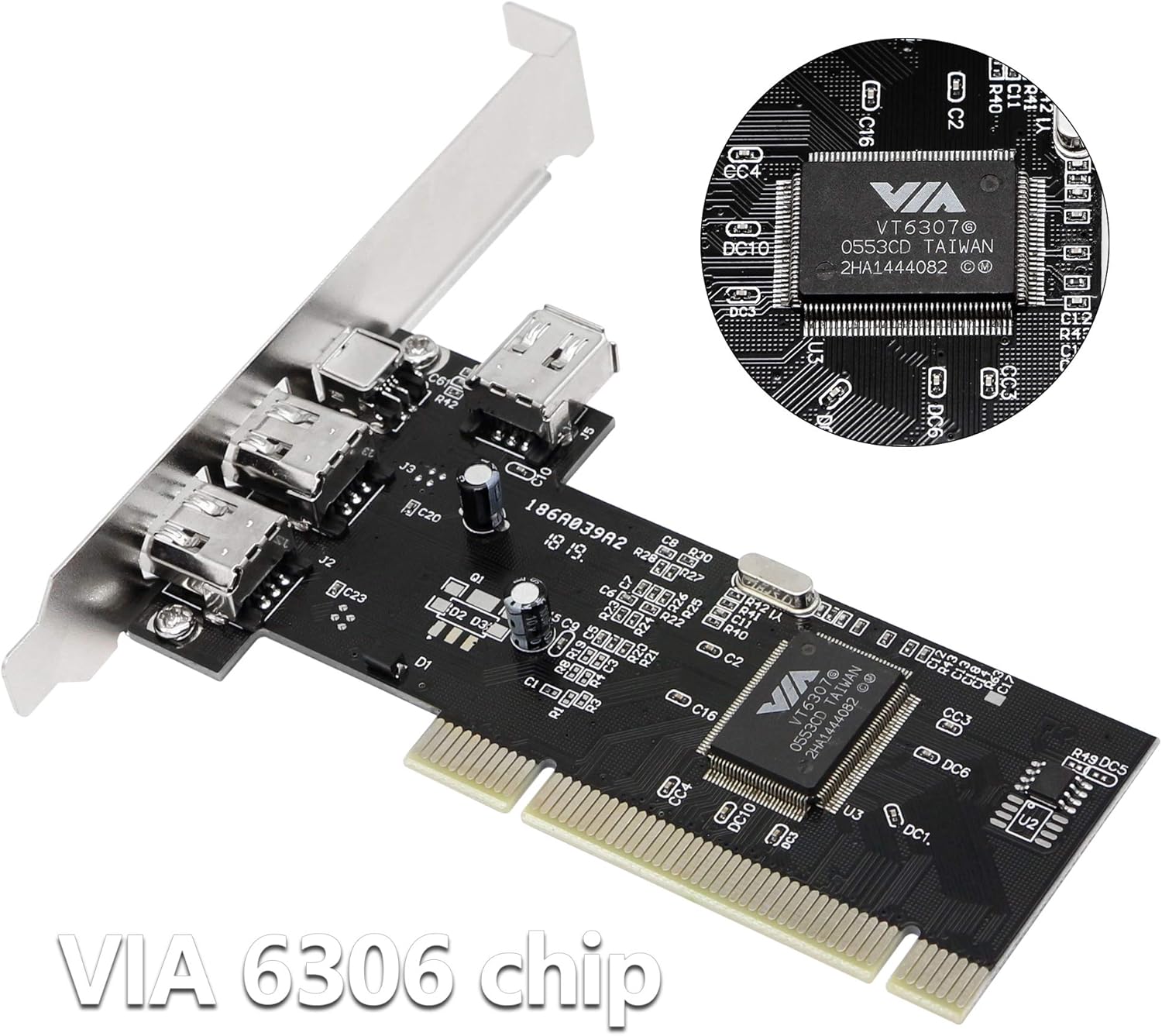 CERRXIAN 3 Port IEEE 1394 Firewire Card PCI Firewire Adapter IEEE 1394