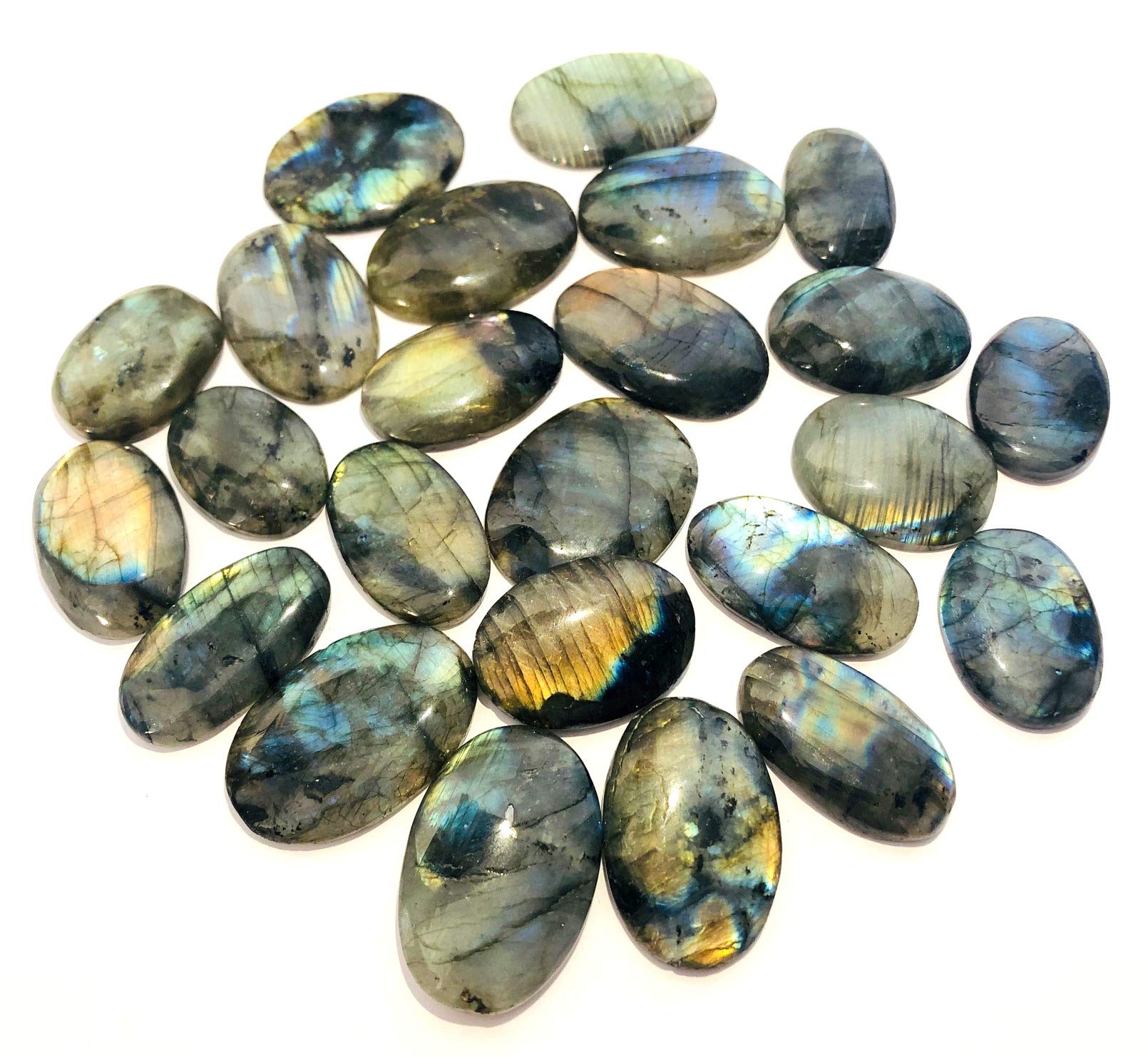 crystalmiracle Labradorite Gemstone Single Pocket Cabochon Crystal Healing Reiki Feng Shui Gift Palm Stone Handcrafted