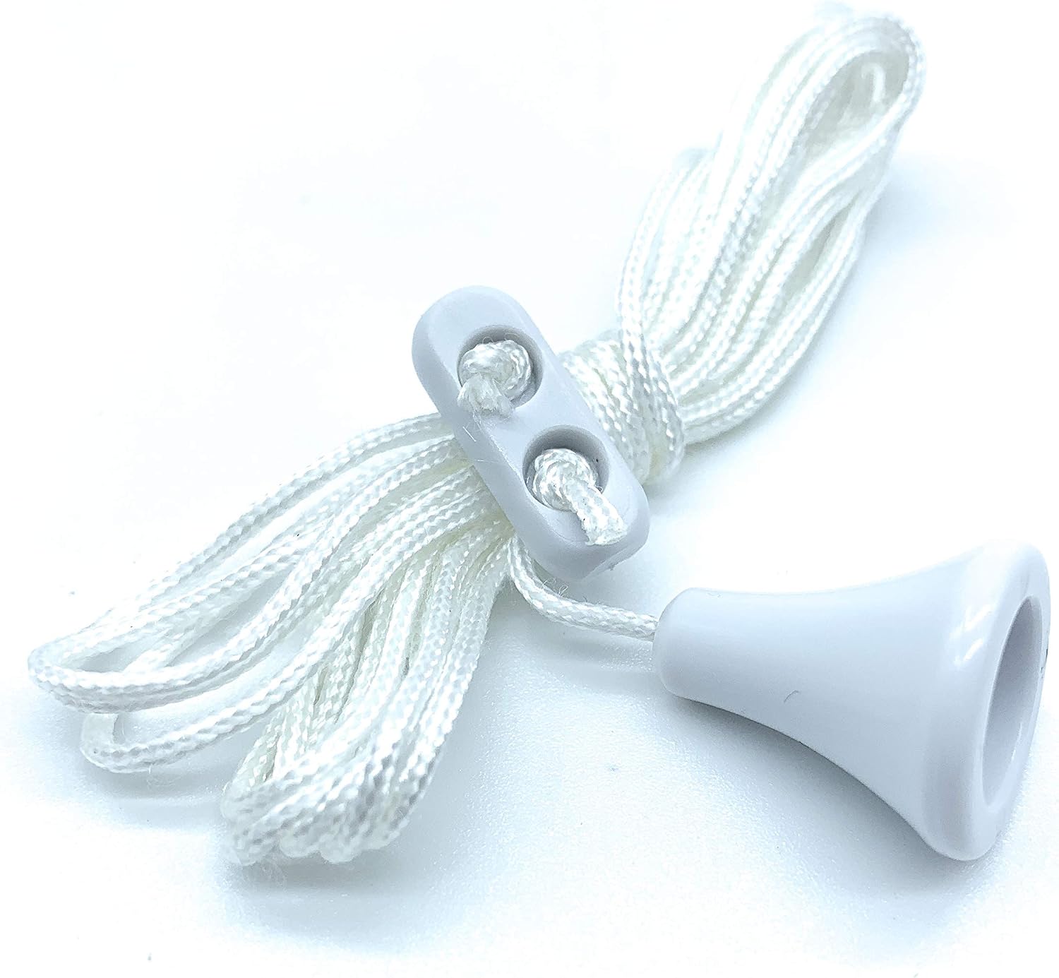 JAM2DAY 2 Light Pull Cords for Ceiling Light Switches Bathroom, Toilet, White Adjustable, 175cm - Image 4