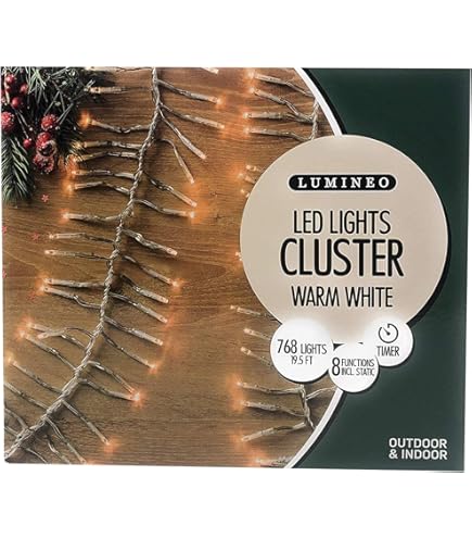 Lumineo Multi Connect Net Lights - 96 LED Christmas Lights With Black Wire