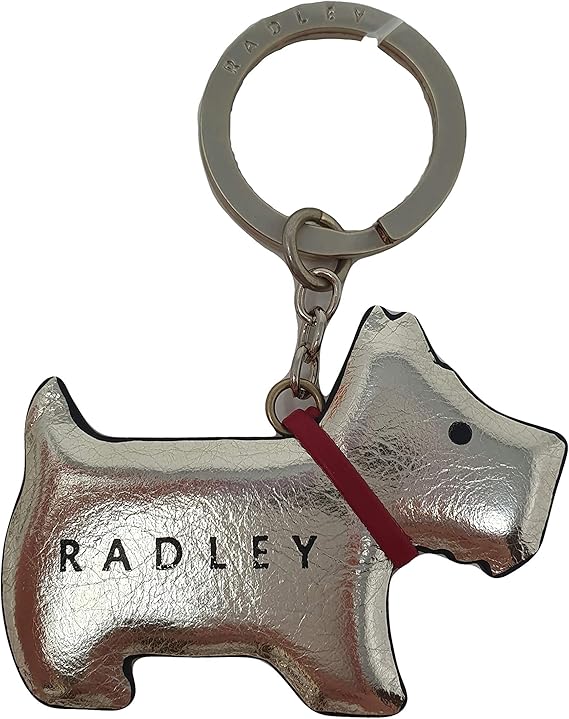 Radley 'Go Walkies' Key Ring in Pyrite Leather Amazon.co.uk Luggage