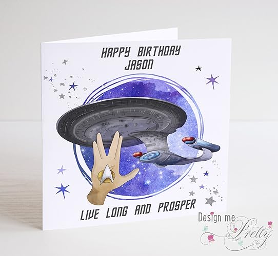 Star Trek Personalised Birthday Card: Amazon.co.uk: Handmade