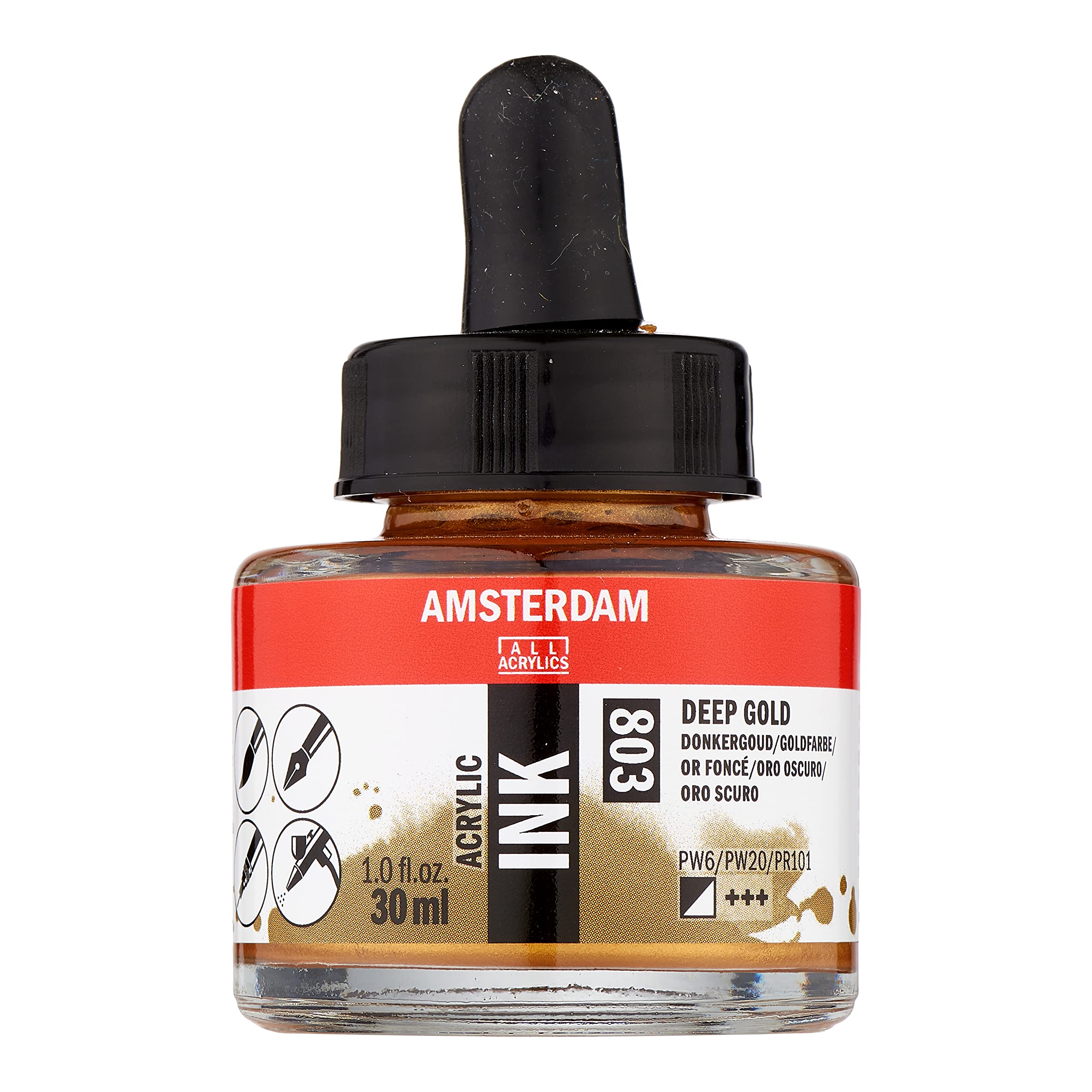Amsterdam ACRYLC Ink DEEP Gold, One Size