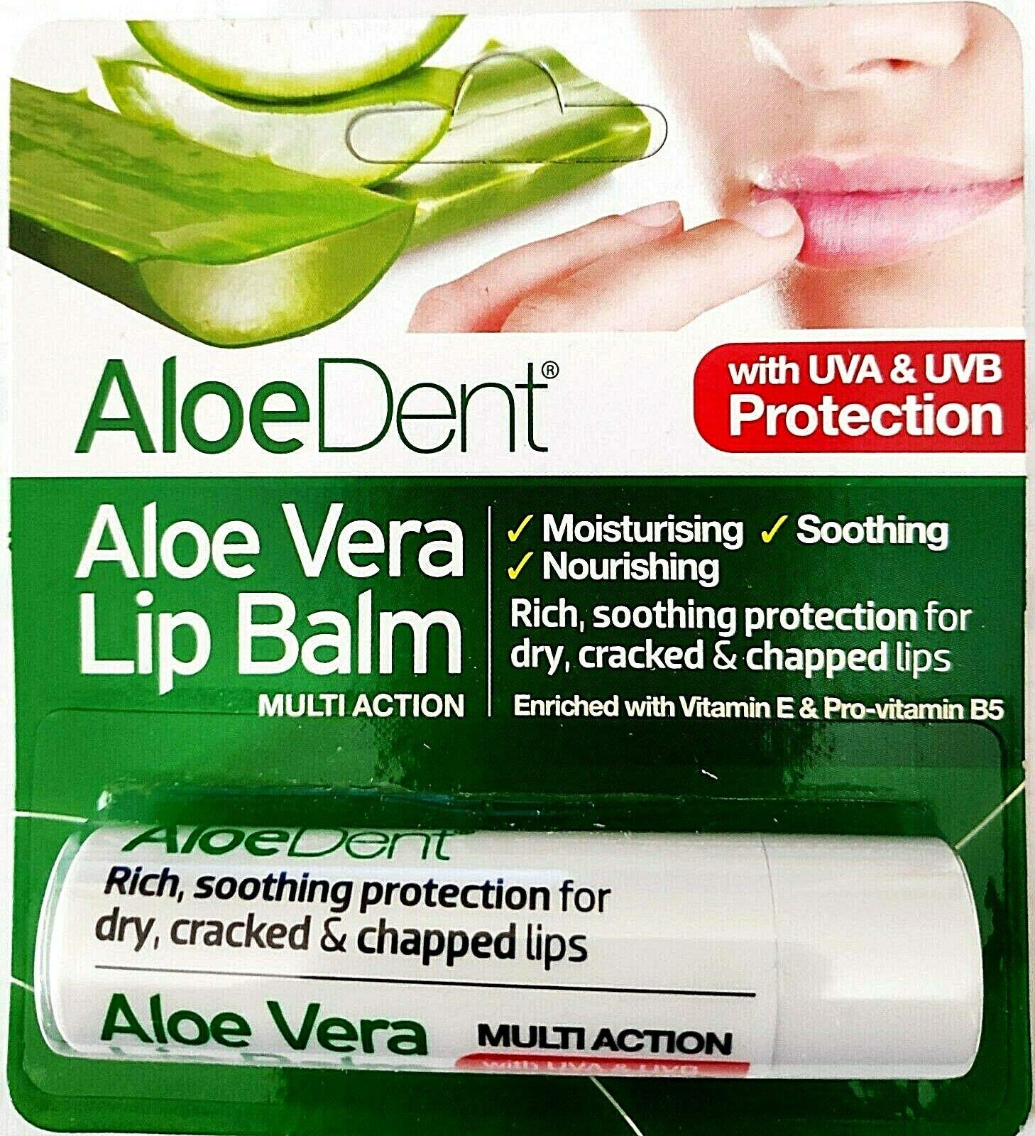 Aloe Vera Lip Balm 4g x 2 Pack Deal Saver