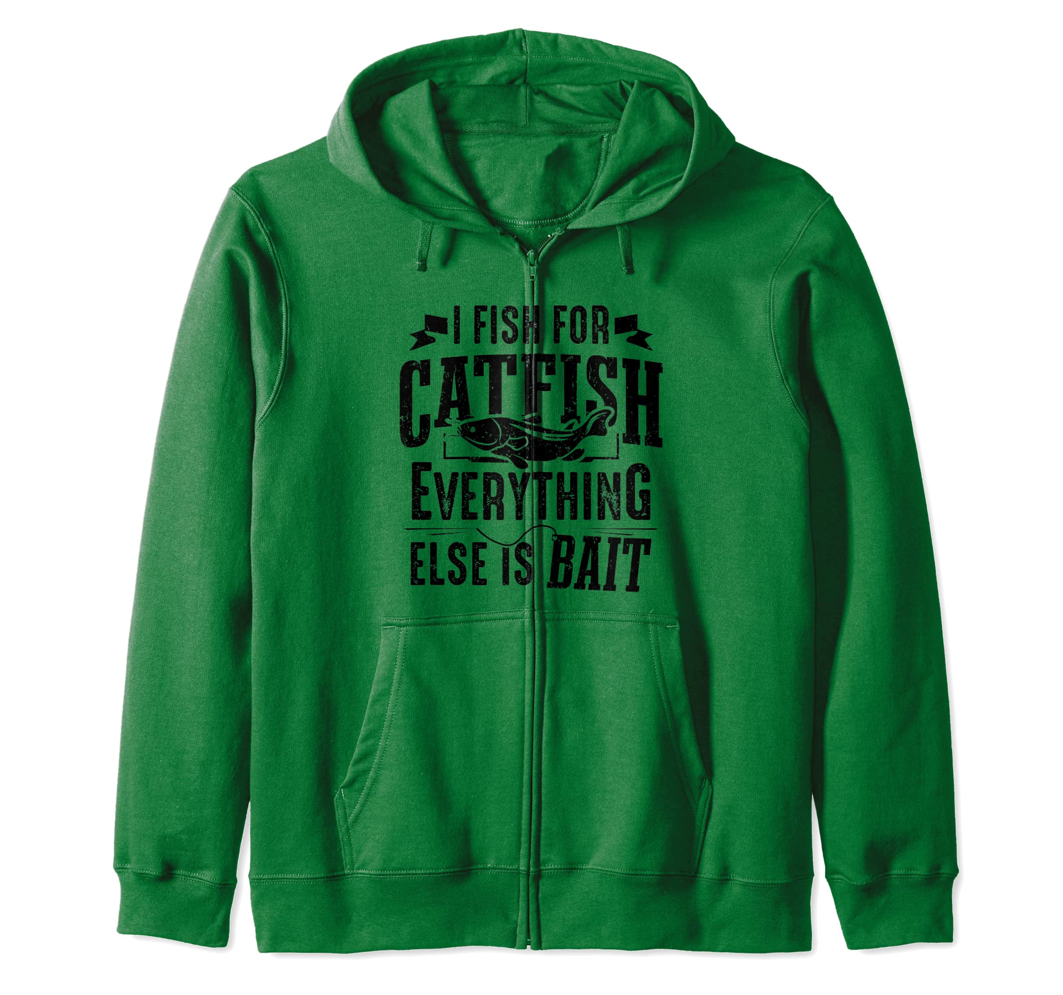 Catfish Outfit Fisherman Catfishing Flathead Fisher Zip Hoodie