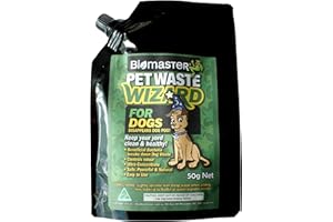 Pet Waste Wizard Digester 50g Spout Pack, Beneficial Enzymes to Break Down Pet Waste, (100% Natural Concentrate)