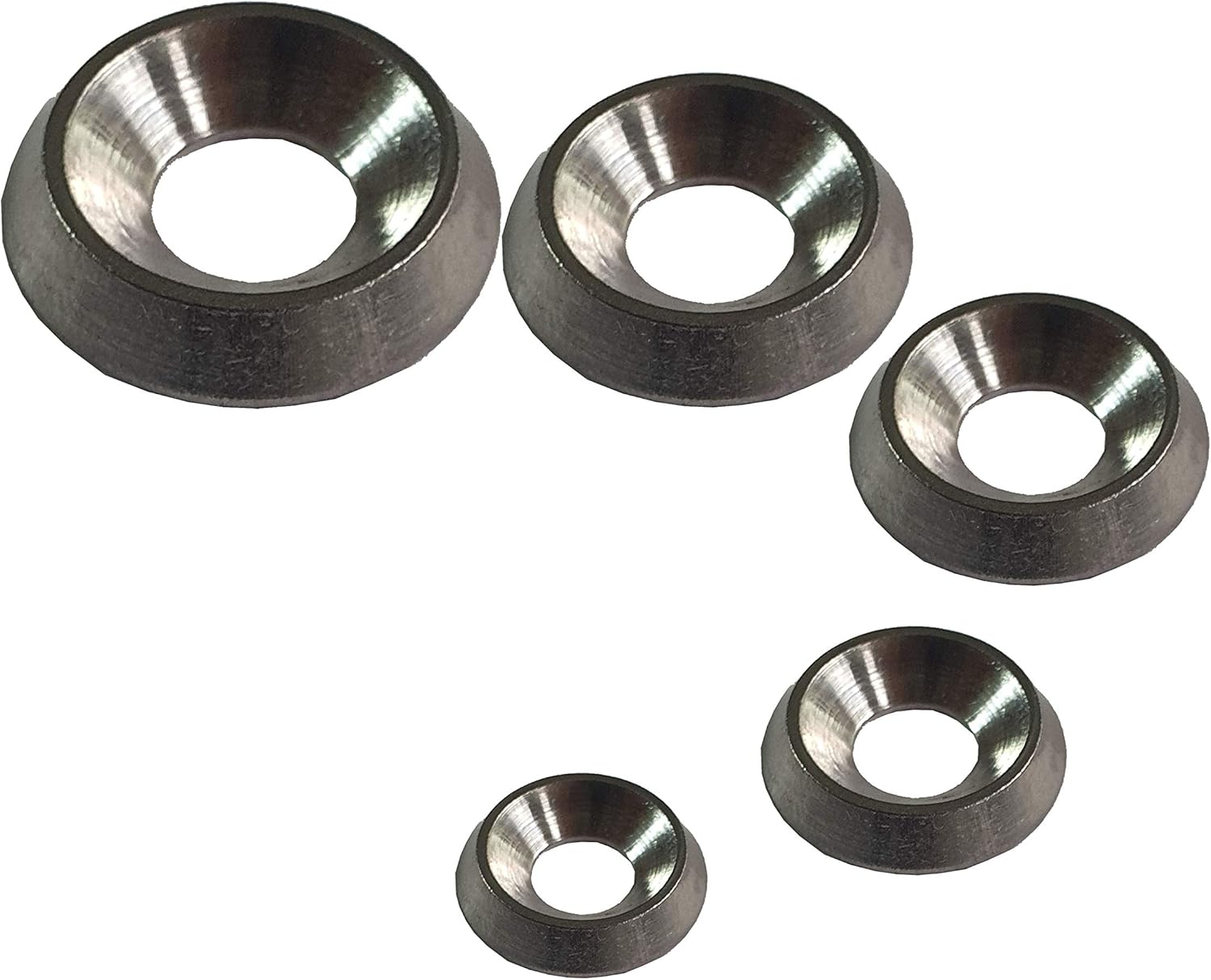 M5 Countersunk Solid Metal Finishing Cup Washer A4 Marine Grade