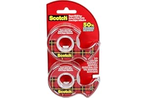 Scotch Tape Super Hold Tape, 19mm Wide x 16.5M, 2 Rolls in Dispensers