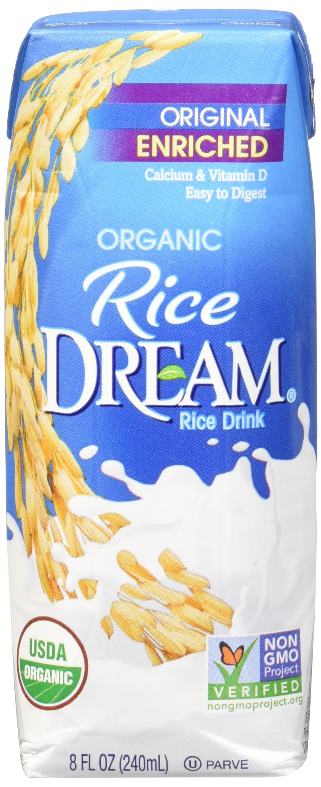 Rice Dream Organic Rice Drink, Original, 8 Ounce (Pack of 24) Rice Milk Grocery
