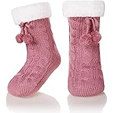 SeeyAN Kids Slipper Socks Boys Girls Fuzzy Non Slip Winter Fleece Lined Warm Cozy Christmas Thick Fluffy Socks