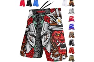Exxact Sports Pro MMA Shorts, No-Gi BJJ Jiu Jitsu Shorts for Men, Boxing, UFC, Cross Training, Kickboxing & Grappling Shorts