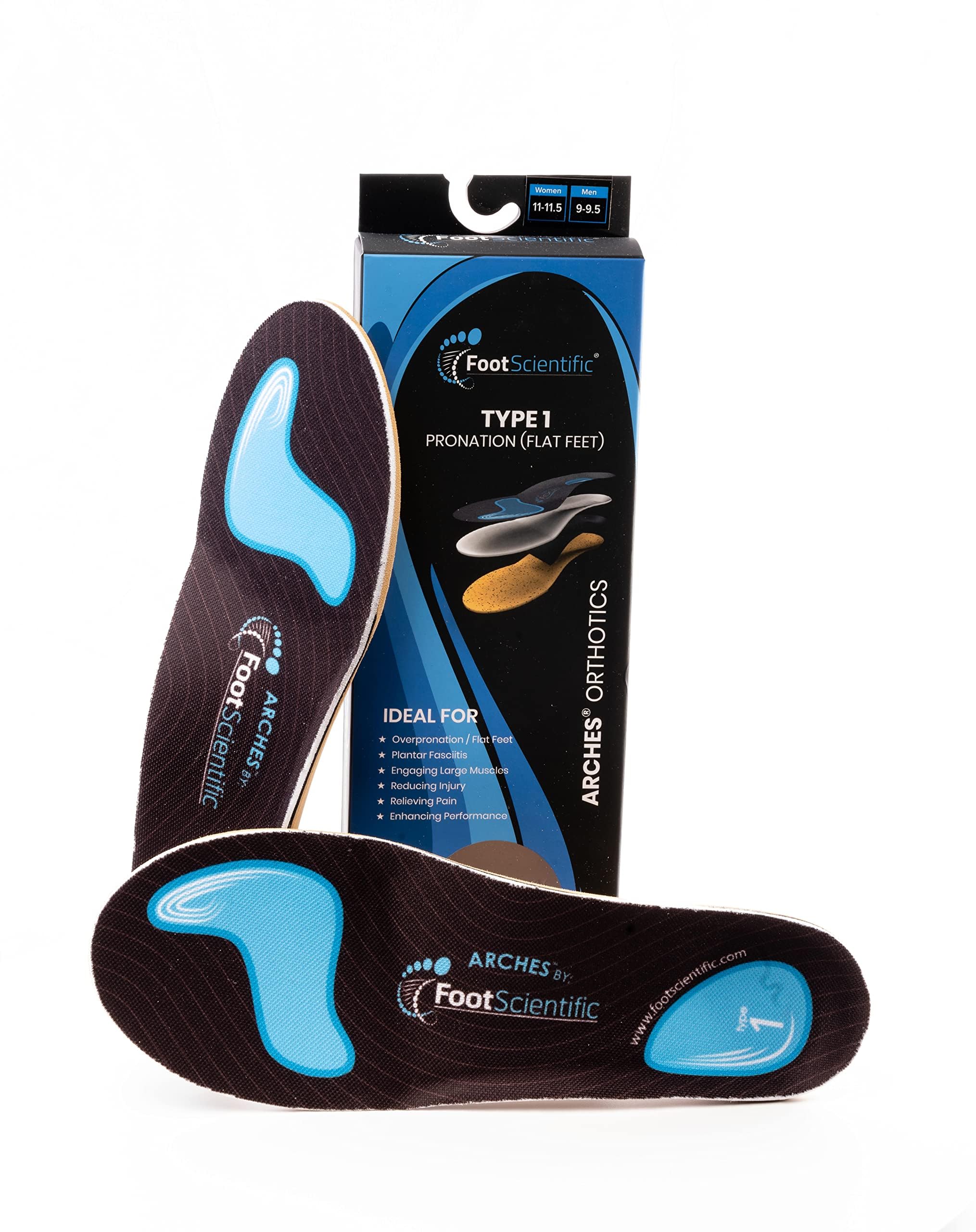 Photo 1 of Arches Insoles Type 1 - Pronation/Flat Feet, Men's Size 11-11.5 / Women's Size 13-13.5