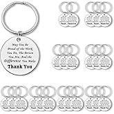 24Pcs Appreciation Keychain for Coworker Employee Teacher Therapists Nurse Colleague Leaving Gift Thank You Gifts for Women Men Inspirational Appreciation Jewelry Christmas Birthday Retirement Gifts