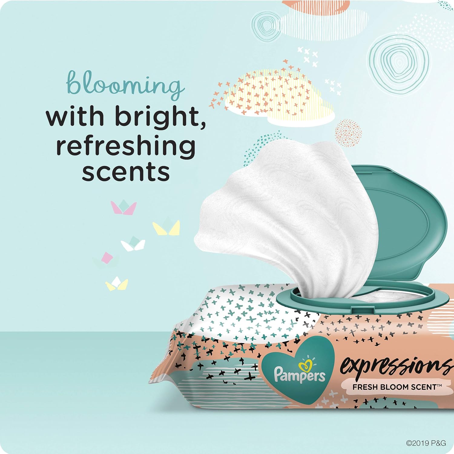 pampers expressions botanical rain baby wipes