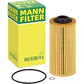 Mann Filter HU 938/4 x Cartridge Oil Filter Replacement with Oil Drain Plug Gasket Compatible With BMW 740i, 750e xDrive