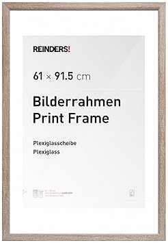 REINDERS Bilderrahmen für Maxi-Poster 61x91,5cm Holzoptik (Braun)