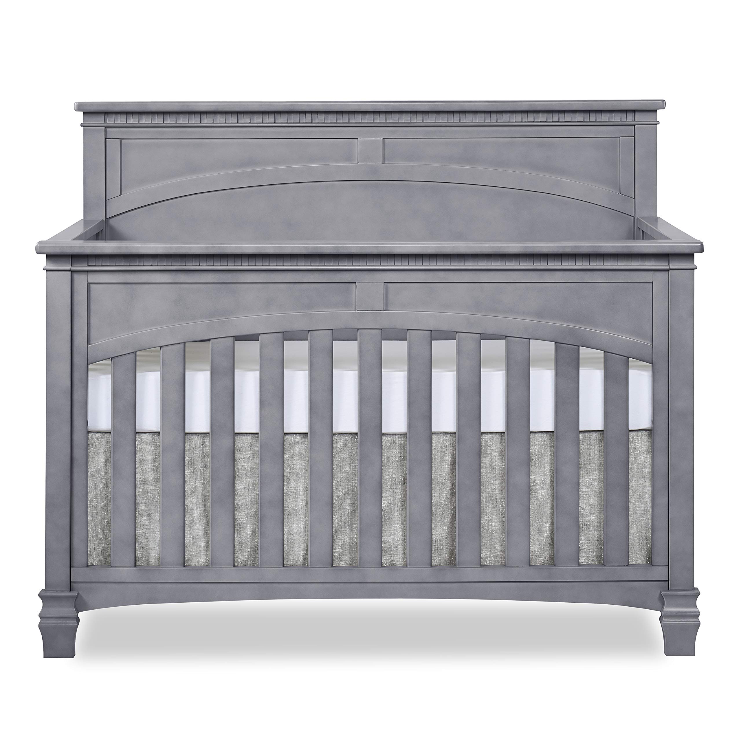 Photo 1 of Evolur Santa Fe 5-in-1 Convertible Crib in Storm Grey, Greenguard Gold Certified, Features 3 Mattress Heights, Wooden Nursery and Bedroom Furniture, Baby Crib