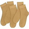 SERISIMPLE Women Thin Viscose Bamboo Socks Crew Lightweight Above Ankle Casual Dress Sock For Ladies Bootie Trouser 5 Pairs