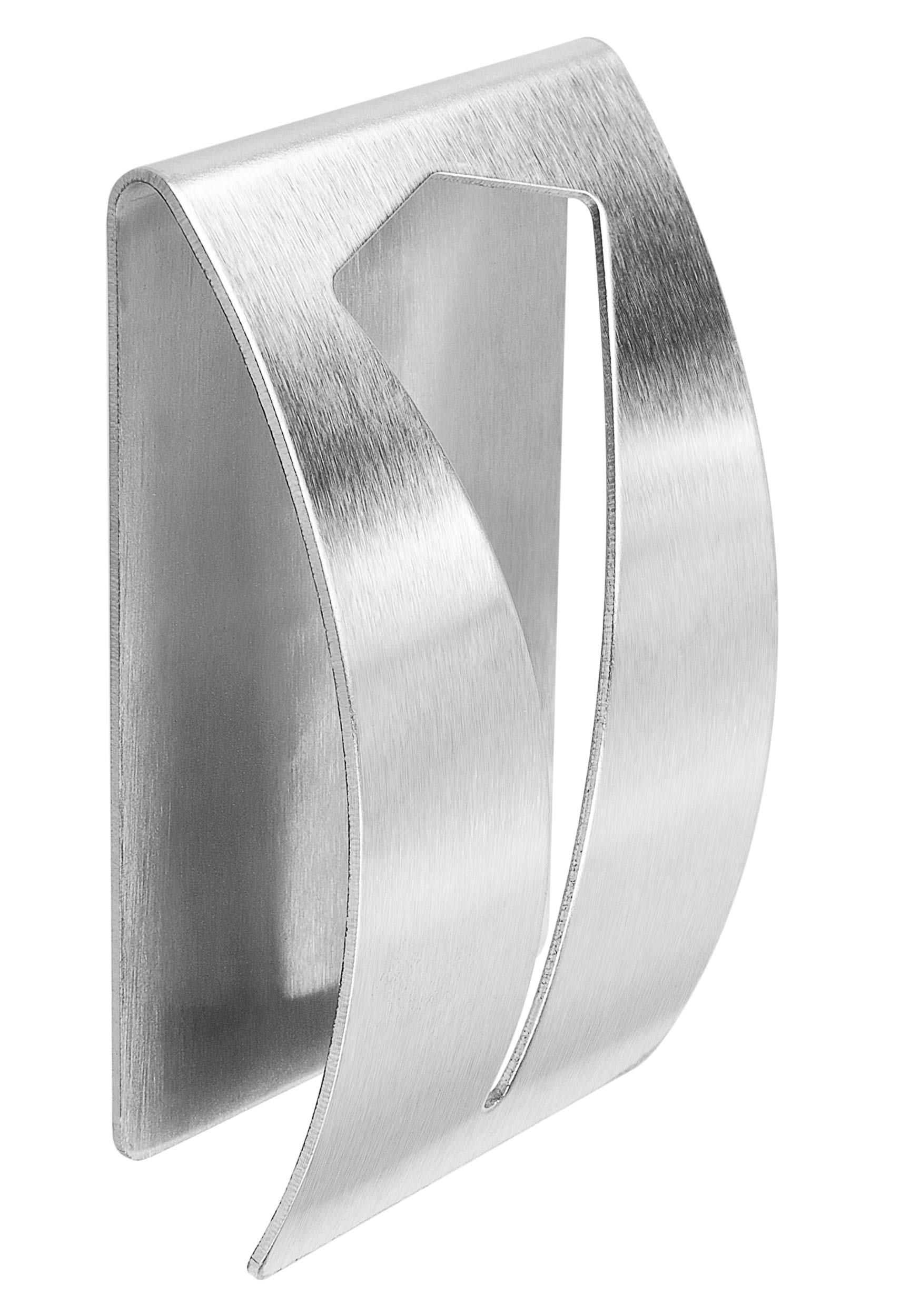 mumbi Towel Clamp Towel Holder Self-Adhesive Towel Hooks No Drilling Adhesive Hooks Stainless Steel 1 Piece