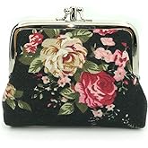 Sanxiner Cute Floral Buckle Coin Purses Vintage Pouch Kiss-lock Change Purse Wallets&hellip;