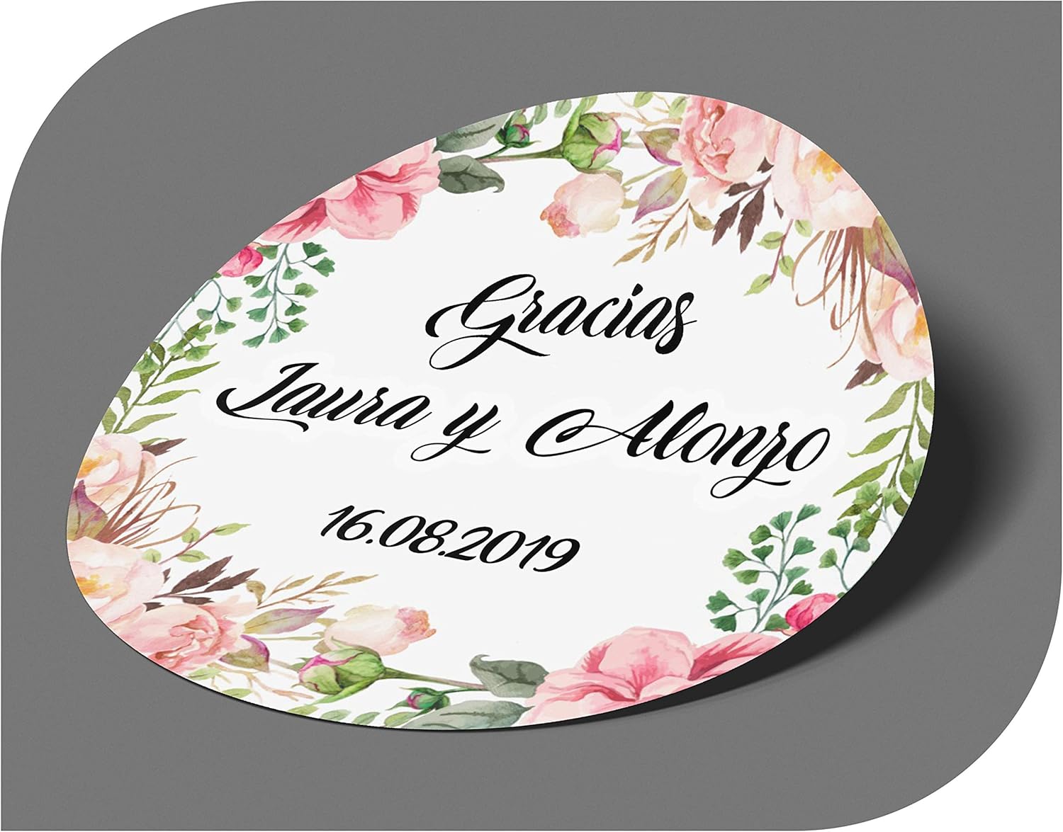 Autocollant Mariage Personnalisé CrisPhy Autocollants Personnalisés Mariage - 60mm X 26 Pièces - Pour Invitations Et Cadeaux Papeterie Personnalisée
