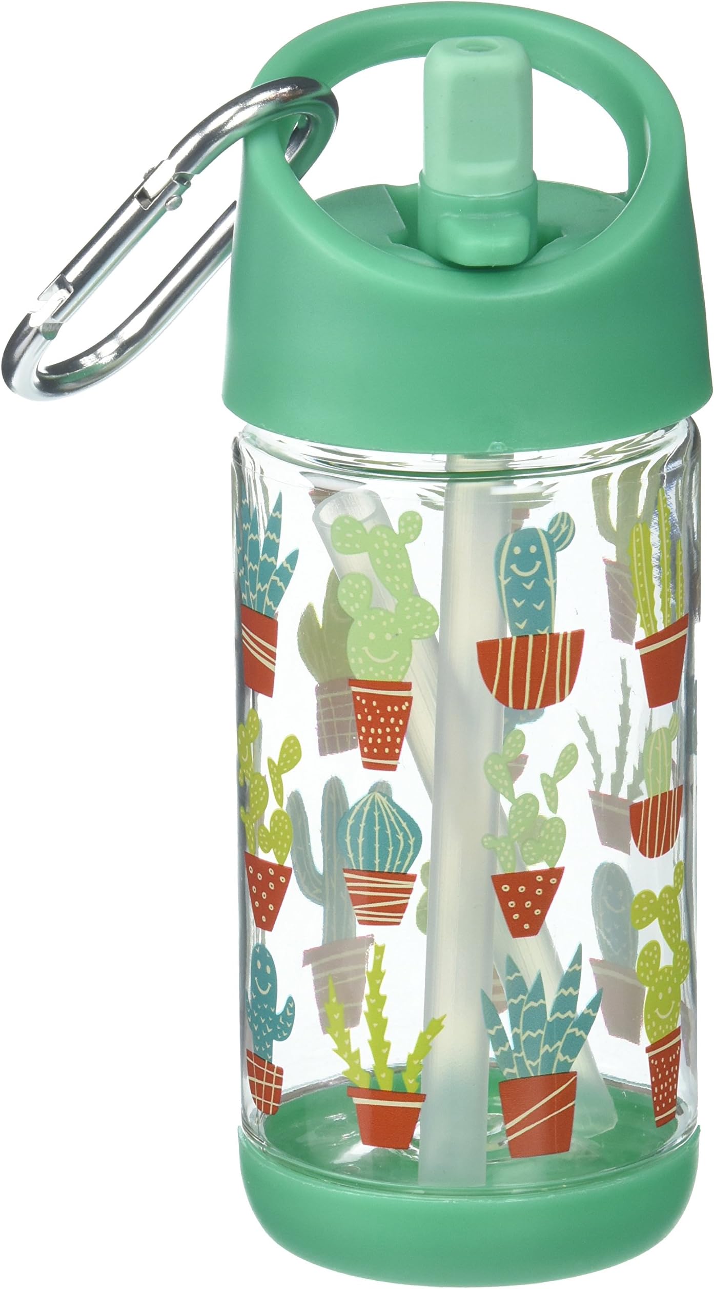 SugarBooger Flip & Sip Clear Tritan Cup, Cactus