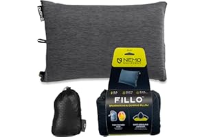 NEMO Services Fillo Backpacking & Camping Cushion - Black Pearl/Birch Bud - One Size