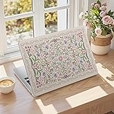 iCasso for M4 MacBook Air 13 inch Case 2026 2025-2022 M3 M2 Model A3240 A3113 A2681, Sturdy Protective Plastic Hard Shell Case for Mac Air 13.6", Keyboard Cover + Screen Protector, Purple Floral