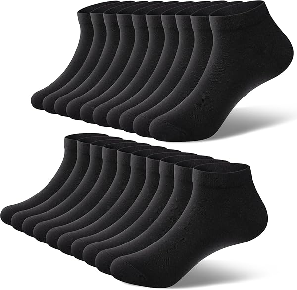 fitfets Sneaker Socken Herren Damen Baumwolle 10 Paar Sneakersocken Kurz Sneakersocken Socks Unisex Schwarz Weiß Grau