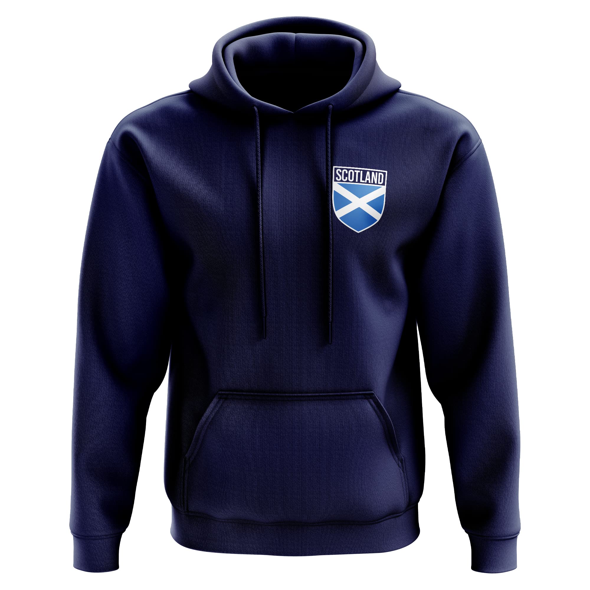Purple Print House Scotland Hoody for Men - Scotland Flag Badge Retro Hoodie, Football Country European 2022 Supporters Navy Tartan Gift Him, 2021 Scottish Tournament Footy Soccer Hood, Navy, XXL