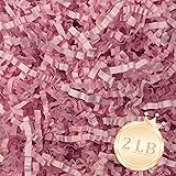 Zankubom 2 LB Pink Crinkle Cut Paper Shred Filler