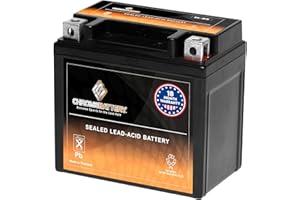 CB CHROMEBATTERY YTX5L-BS 12 V 70 CCA AGM – Maintenance-Free 5 Ah Battery for ATV, Scooter, Dirt Bike, Go-Kart – T3 Nut & Bolt Terminal – Fits Polaris Predator 90, TaoTao 110 & More