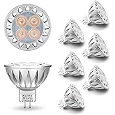 ALIDE MR16 Led Bulbs 5W Replace 20W 35W Halogen Equivalent,2700K Soft Warm White,12V Low Voltage MR16 GU5.3 Bulb Spotlights for Outdoor Landscape Flood Track Lighting,Not Dimmable,450lm,38 Deg,6 Pack