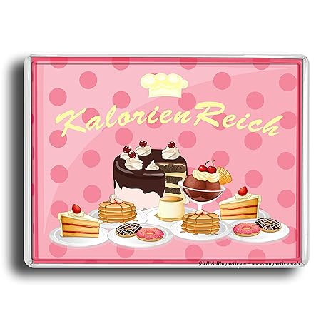 Imán - Reino De Sweet calorías - Funny metal imán para nevera ...