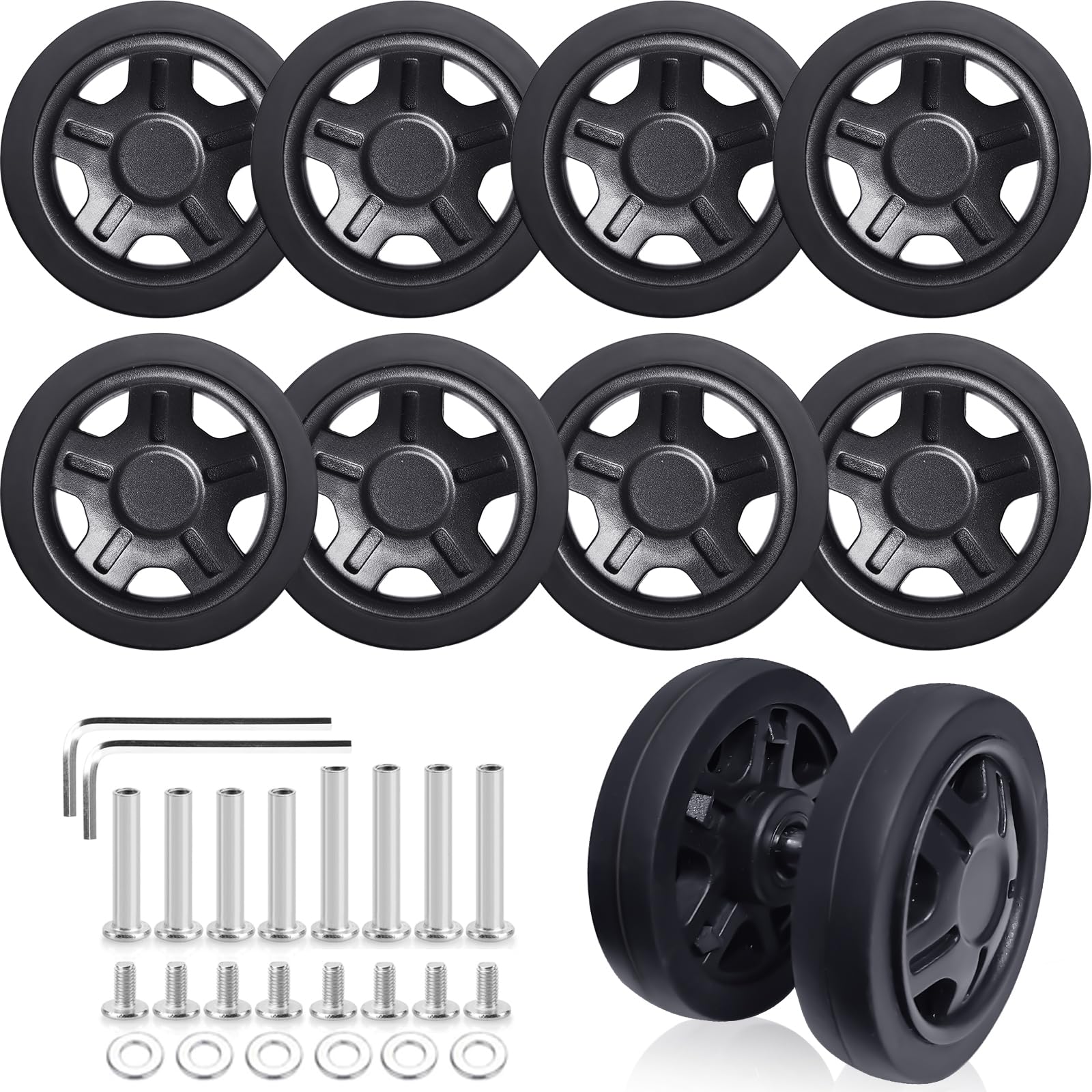 Tobeso-Nuoze Luggage Replacement Wheels 1 7/8
