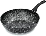 Blackmoor Classic 28cm Non-Stick Induction Wok Black Marble Effect